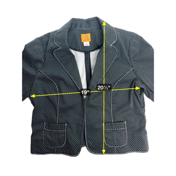 Ruby Rd Black/White Polka Dot 3/4 Sleeve Blazer Suit Jacket Career Womens Sz 12 - Picture 12 of 12